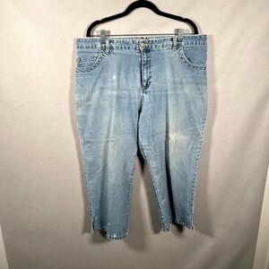 Cherokee Jeans Mens 39W Blue Denim Medium Wash All Day Comfort Straight Leg
